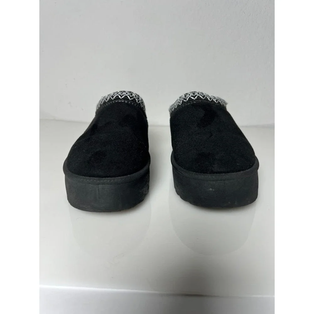 Olivia & Kate Stormy Platform Slipper Mules 13 Black Kids Cozy Faux Suede